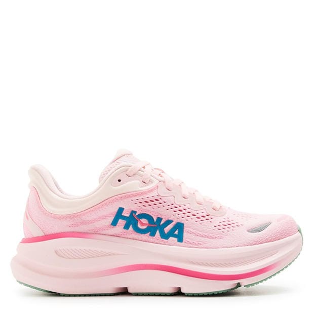 Oat Milk/Rose - HOKA - Bondi 9 Running Trainers