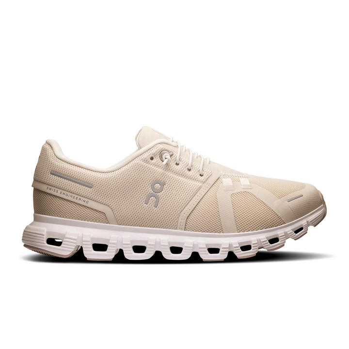 On Women's Beige Cloud 6 Running Shoes Size 8
