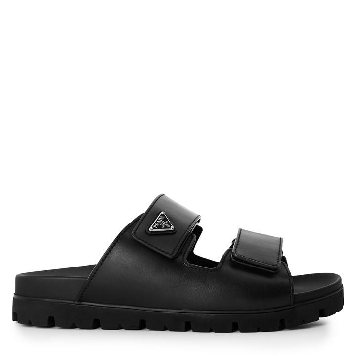 Prada Men's Black Flat Sandals