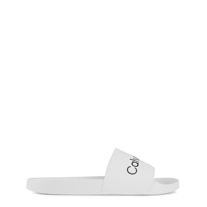Calvin Klein Logo Sliders - White