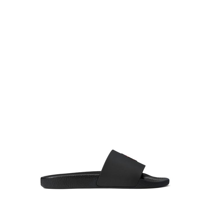 Polo Ralph Lauren Men's Black Pool Slides - Size 7