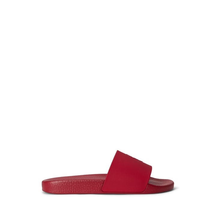 Polo Ralph Lauren Men's Red Pool Slides - Size 11