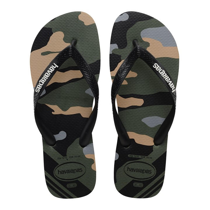 Havaianas Men's Black Top Camu Size 6