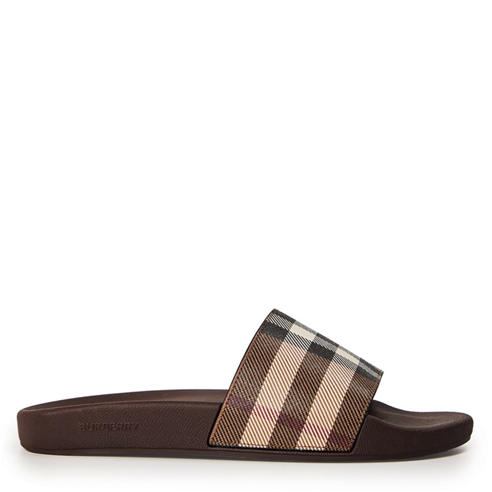 BURBERRY - Mens Furley Check Slides