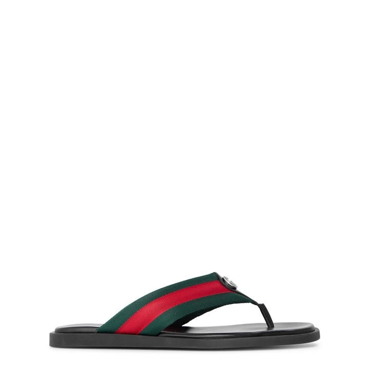 Gucci Men's Black Maverick Flip Flops - Size 11