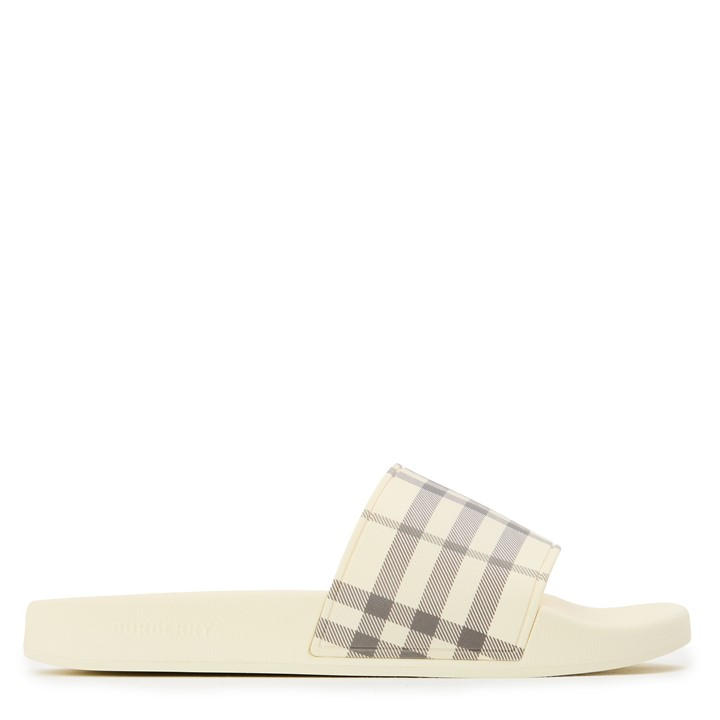 Burberry Women's Vintage Check Furley Sliders In Sand
