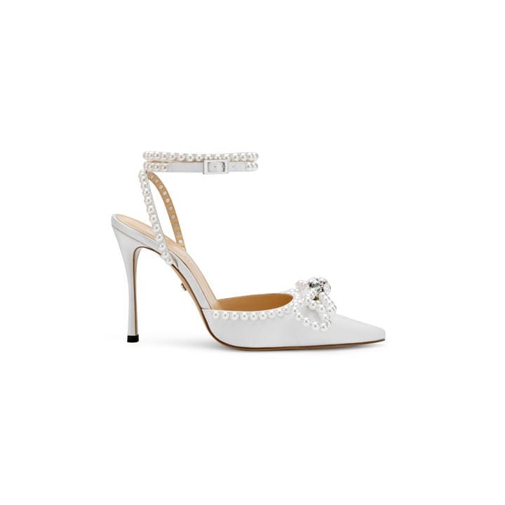 Mach And Mach Women's White Stiletto Court Shoes - Size 6