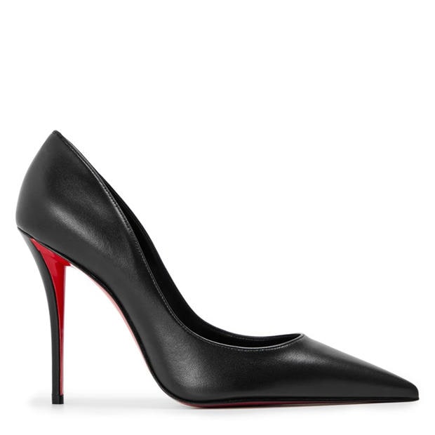 Black Lin Black - CHRISTIAN LOUBOUTIN - Women's Sole Leather Miss Z Pumps, 100mm