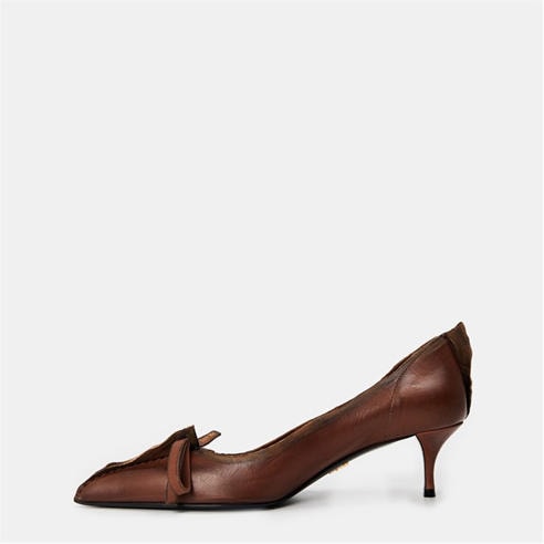 PRADA - Women's Bow Pointed Toe Stiletto Court Shoes
