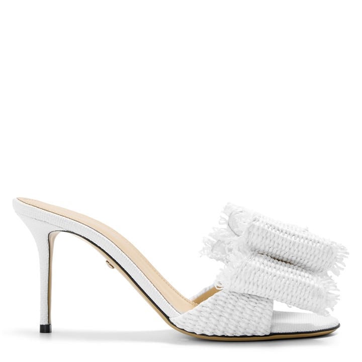 Mach And Mach Women's White Raf Heeled Mules