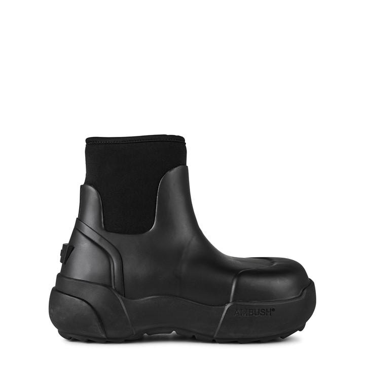 AMBUSH Men’s Rubber Flat Ankle Boots – Black AMBUSH Men’s Rubber Flat Ankle Boots – Black
