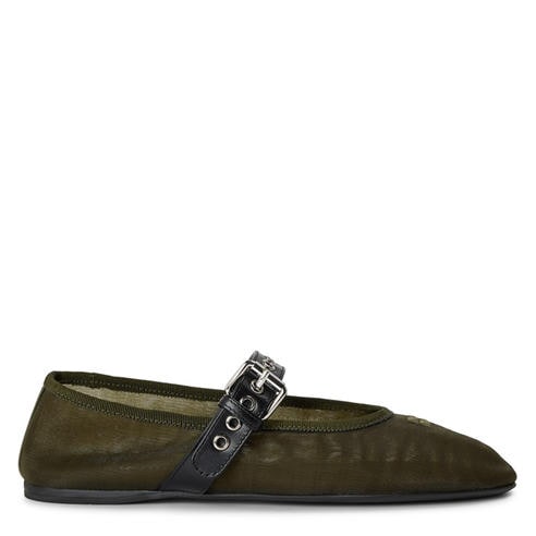 MIU MIU - Mesh fabric ballerinas