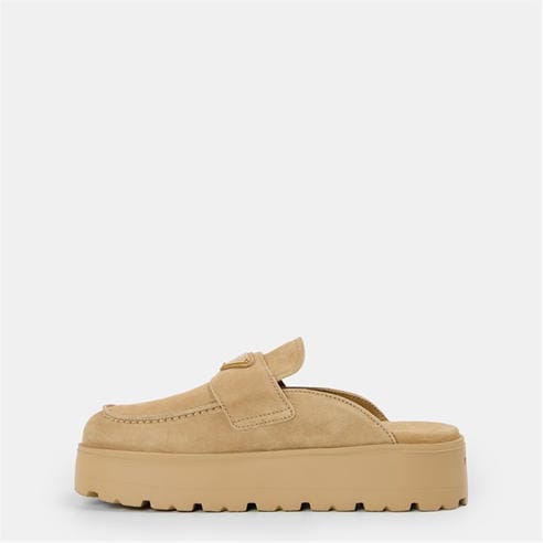PRADA - Women's Flatform Flat Mules