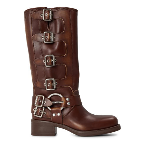 MIU MIU - Women's Buckle Biker Boots