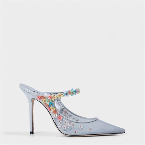 JIMMY CHOO - Women's Bing Daisy Slip-On Heeled Mules