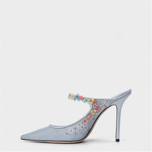 JIMMY CHOO - Women's Bing Daisy Slip-On Heeled Mules