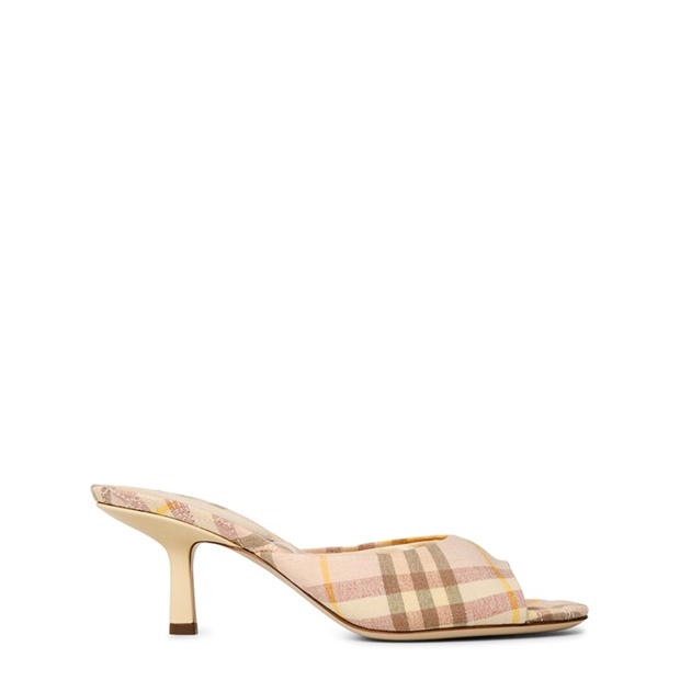 BURBERRY Check 65mm Mews Low Mules,All Products : American Fashion Style Bags On Sale