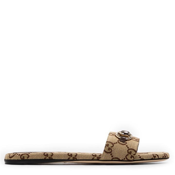 Gucci Women's Beige Siada Slide Flat Sandals - Size 6