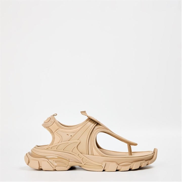 Balenciaga Women's Beige Logo Sandals - Size 2