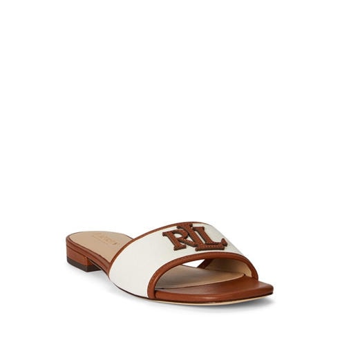 LAUREN BY RALPH LAUREN - Women's Everly Real Leather Flat Sandals