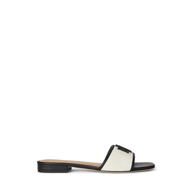 Natural/Tan - LAUREN BY RALPH LAUREN - Women's Everly Real Leather Flat Sandals
