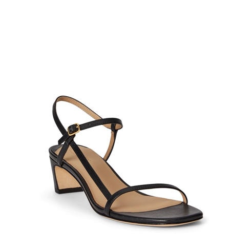 LAUREN BY RALPH LAUREN - Women's Lainee Real Leather Heeled Sandals