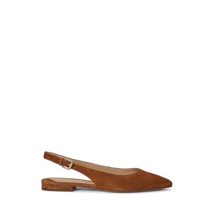 Lauren By Ralph Lauren Women's Brown Londyn Ballet Pumps - Size 6