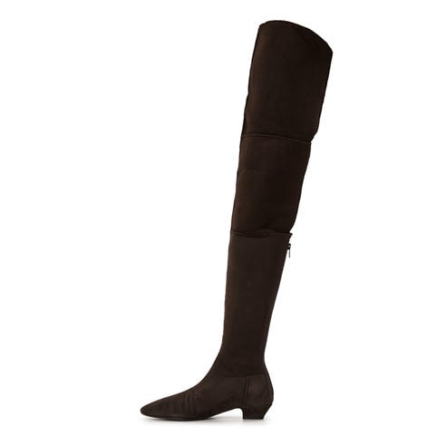 MAGDA BUTRYM - Women's Suede Block-Heel Over the Knee Boots