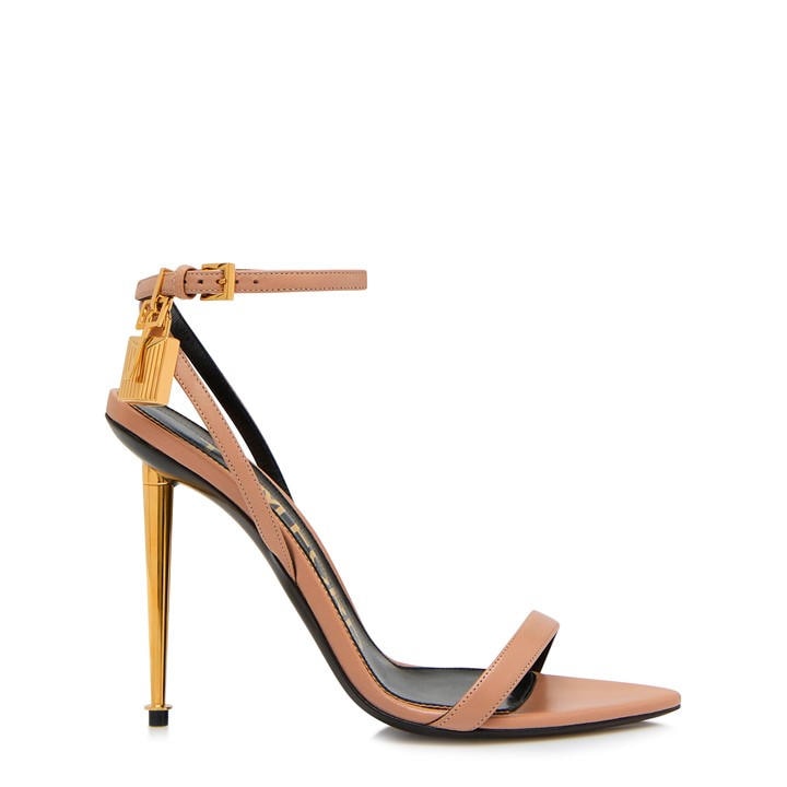 Tom Ford Women's Beige Padlock Heels