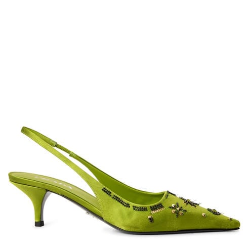 PRADA - Women's Runway Embellished Slingbacks