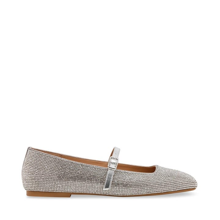 Steve Madden Women's Silver Ezri Ballet Pumps