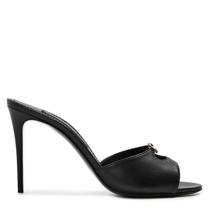 Dolce And Gabbana Women's Black Dg Heeled Mule Ld61