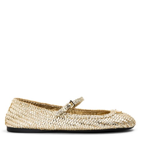 PRADA - Women's Woven Ballet Pumps