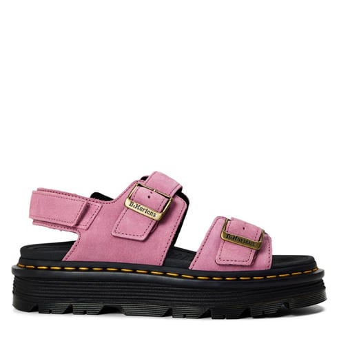 DR MARTENS - Women's ZebZag Suede Leather Hook and Loop Flatform Sandals