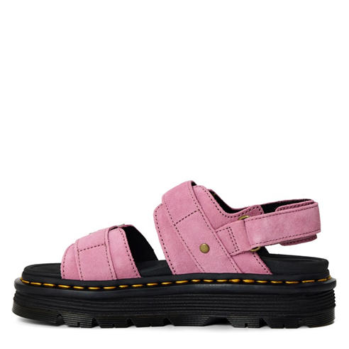 DR MARTENS - Women's ZebZag Suede Leather Hook and Loop Flatform Sandals
