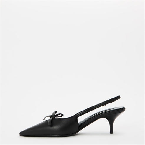 MIU MIU - Women's Logo Bow Kitten Slingbacks