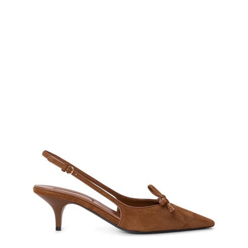 MIU MIU - Women's Logo Bow Kitten Slingbacks