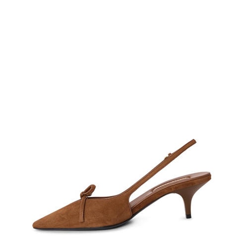 MIU MIU - Women's Logo Bow Kitten Slingbacks