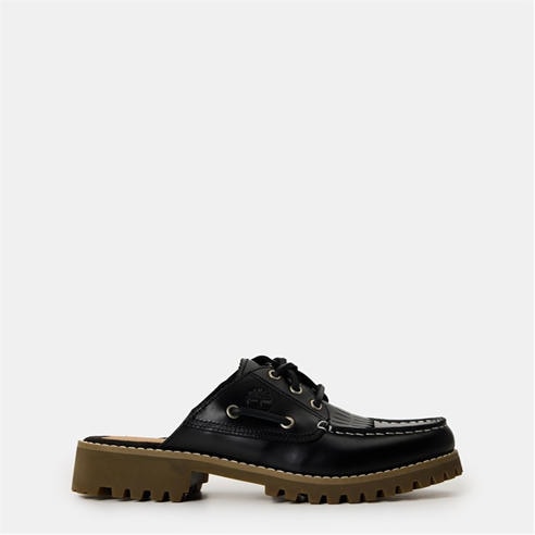 TIMBERLAND - Women's Noreen Black Full Grain Flat Mules