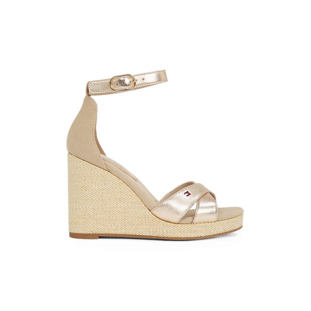 TOMMY HILFIGER Flag Metallic High Wedge Espad,Specials : American Fashion Style Bags On Sale