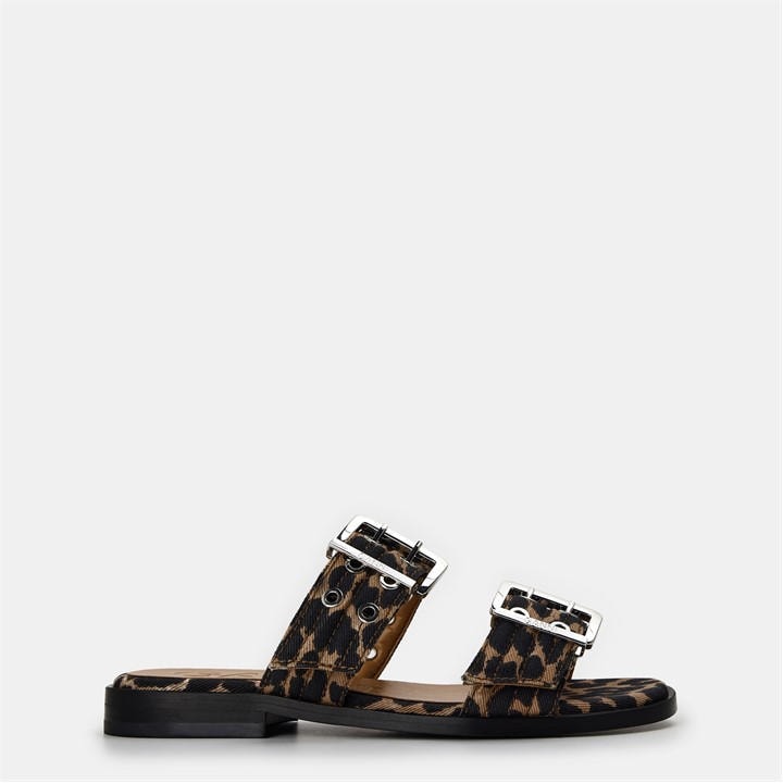Ganni Women's Brown Flat Sandals
