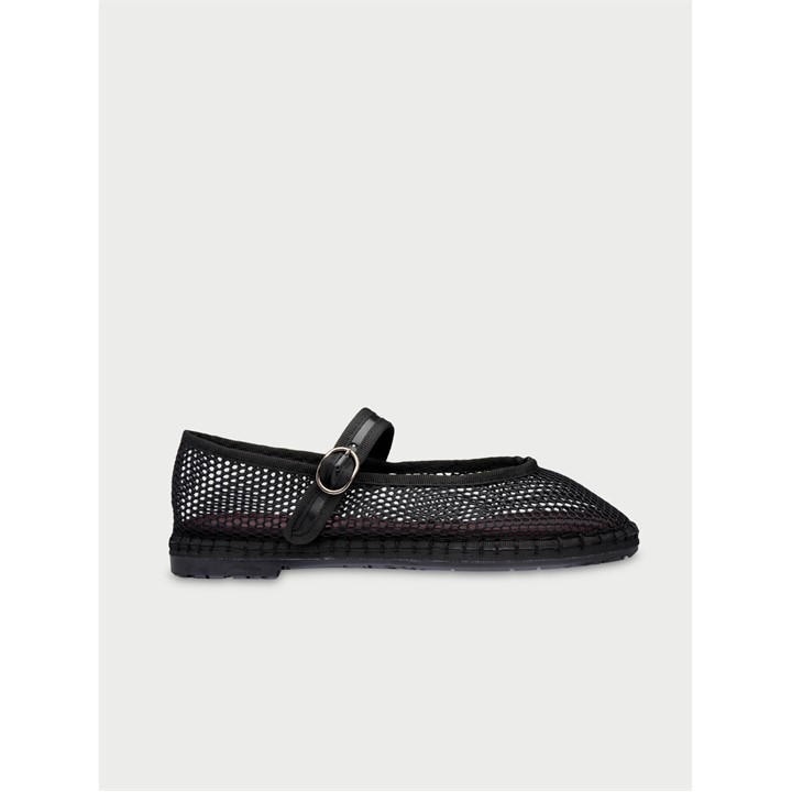 Flabelus Women's Black Isabella Mesh Mary Jane