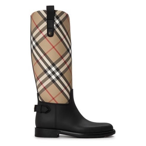 BURBERRY - Women's Cavalier Waterproof Knee High Boots