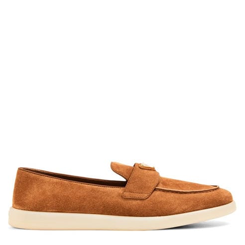 PRADA - Suede Leather Loafers