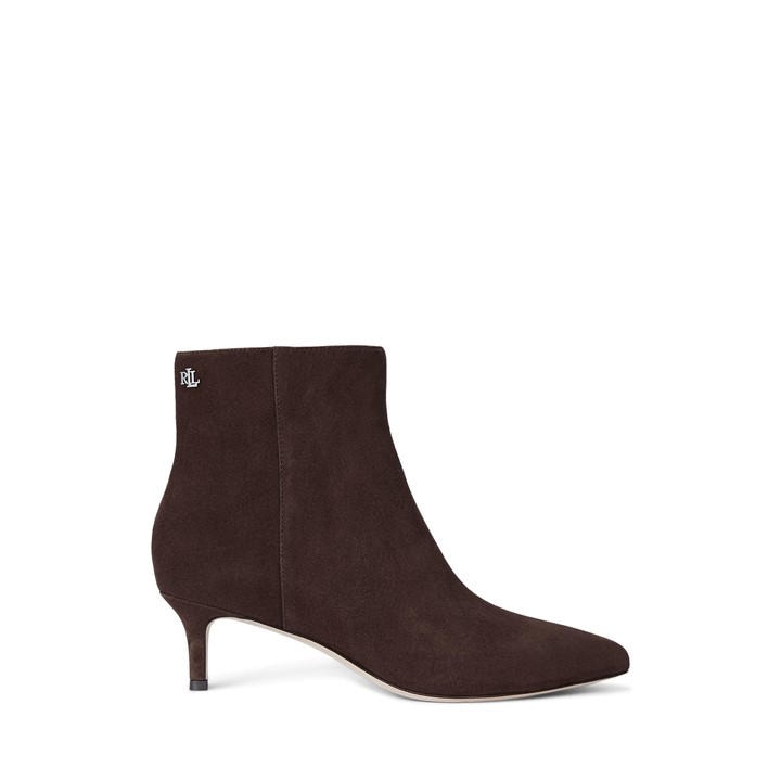 Lauren By Ralph Lauren Women's Brown Ankle Heeled Boots - Size 7