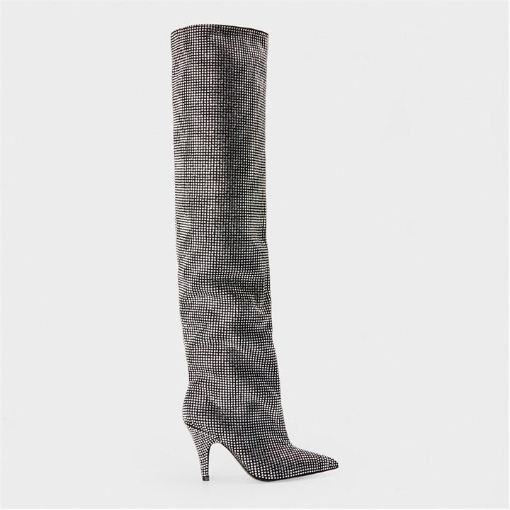 Steve Madden Women's Black Mazer R Knee High Boots