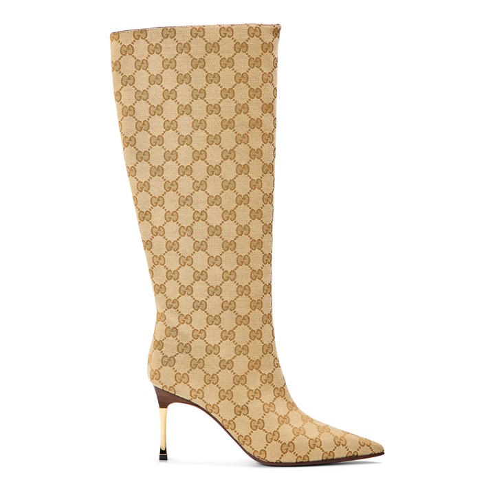 Gucci Women's Beige Knee High Boots - Size 6