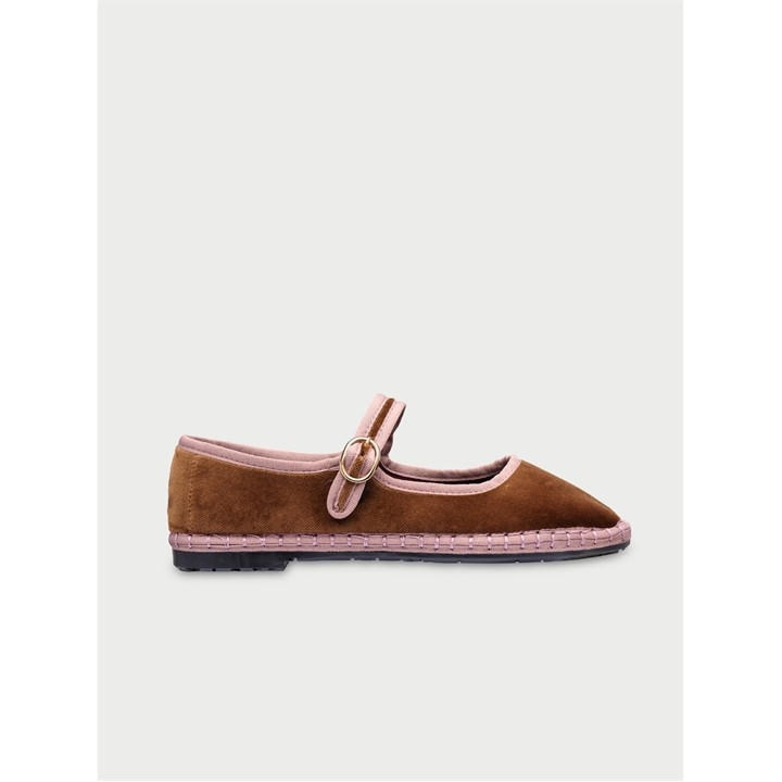 Flabelus Women's Multi Balthasar Velvet Mary Jane