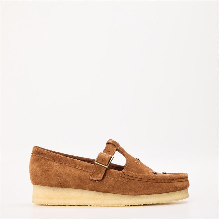 Clarks Originals Women's Brown Wallabee Tbar Mary Janes