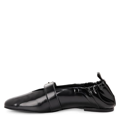 GANNI - Women's Suede Balloon Box Latex Ballet Pumps